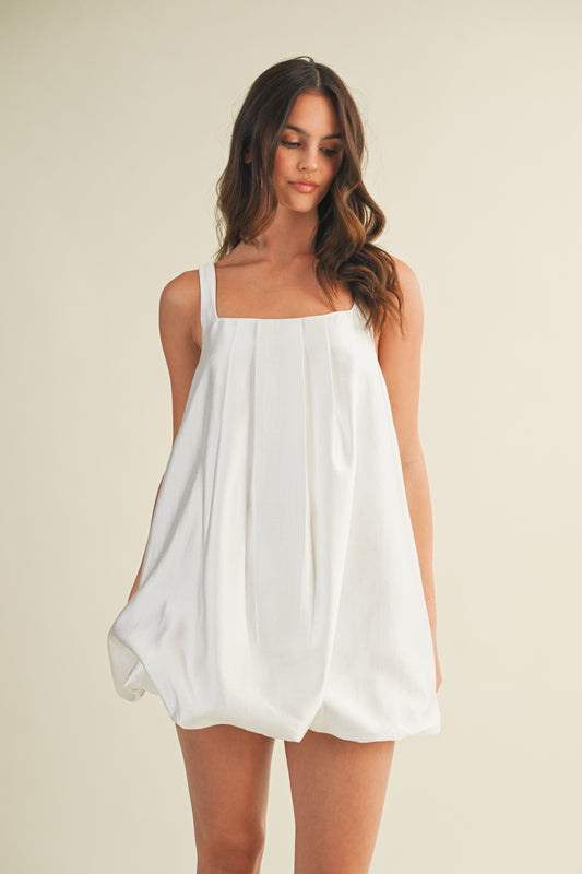 SLEEVELESS BUBBLE HEM DRESS