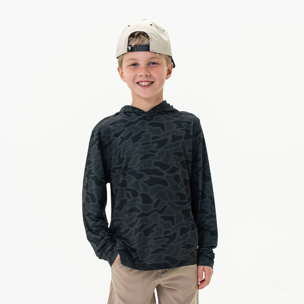 Youth - Performance Hoodie - Black Camo Small (5-6)