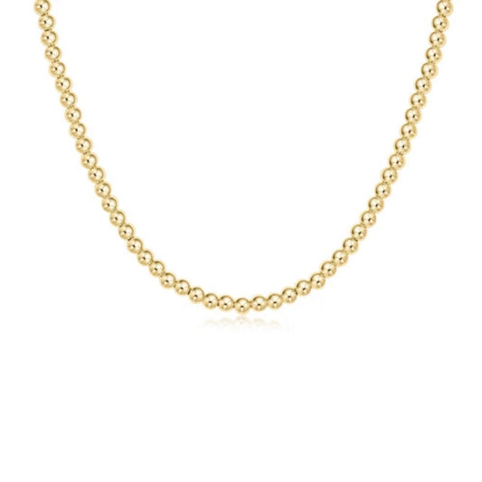 15" CHOKER CLASSIC GOLD 4MM BEAD