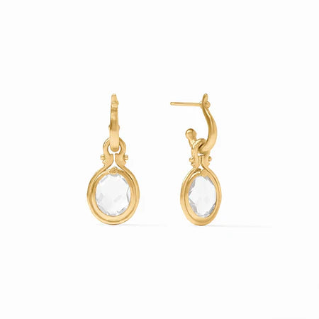 Saratoga Hoop & Charm Earring Clear Crystal