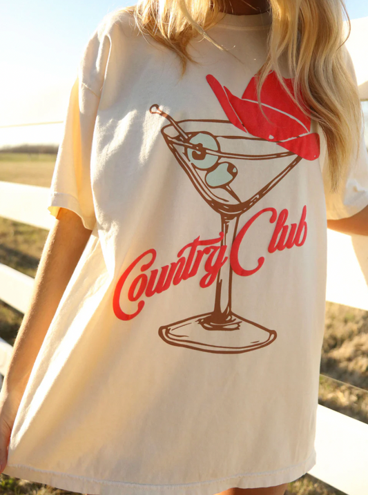 COWBOY COUNTRY CLUB MARTINI TEE