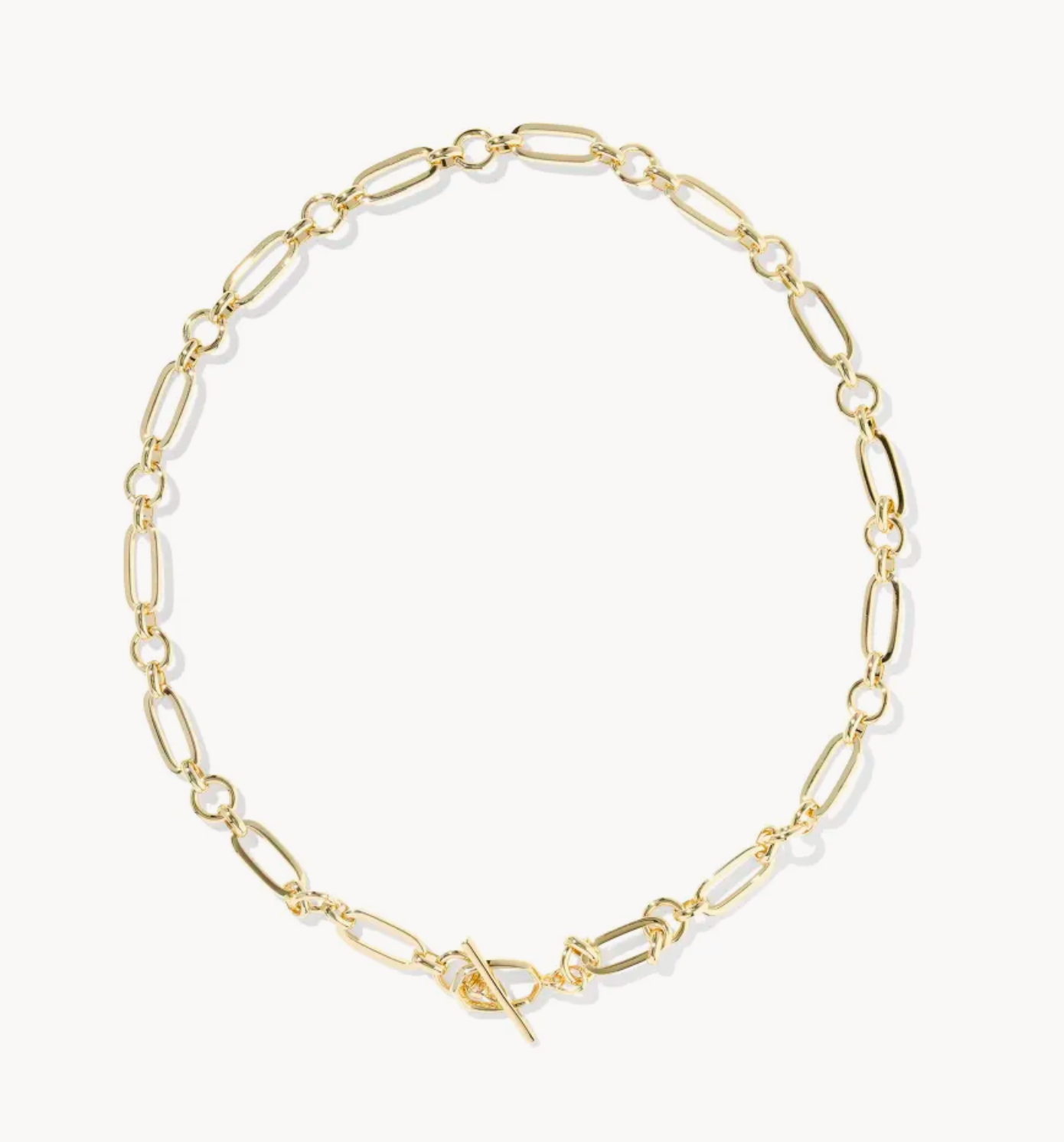 SYLVIA METAL LINK AND CHAIN NECKLACE GOLD