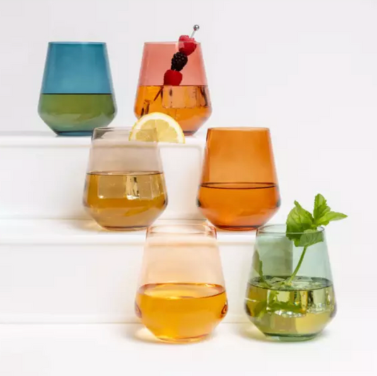 S/S Stemless Multi-colored