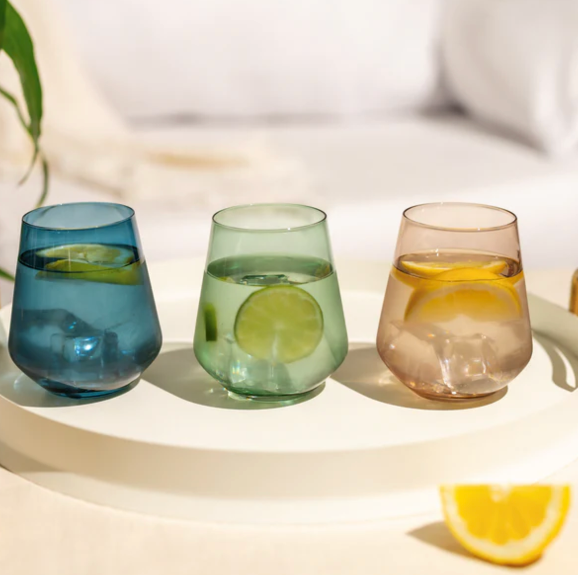 S/S Stemless Multi-colored