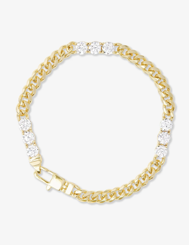 Baby Julian's Obsessed with Diamonds Bracelet GOLD-WHITE 7.5