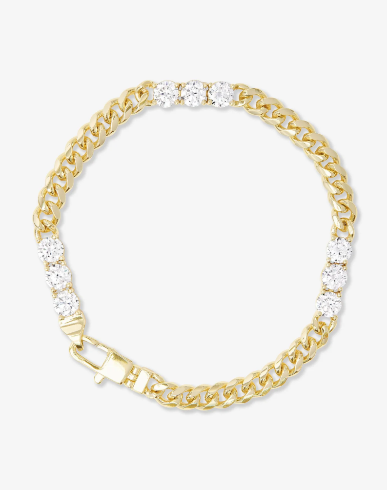 Baby Julian's Obsessed with Diamonds Bracelet GOLD-WHITE 6.5