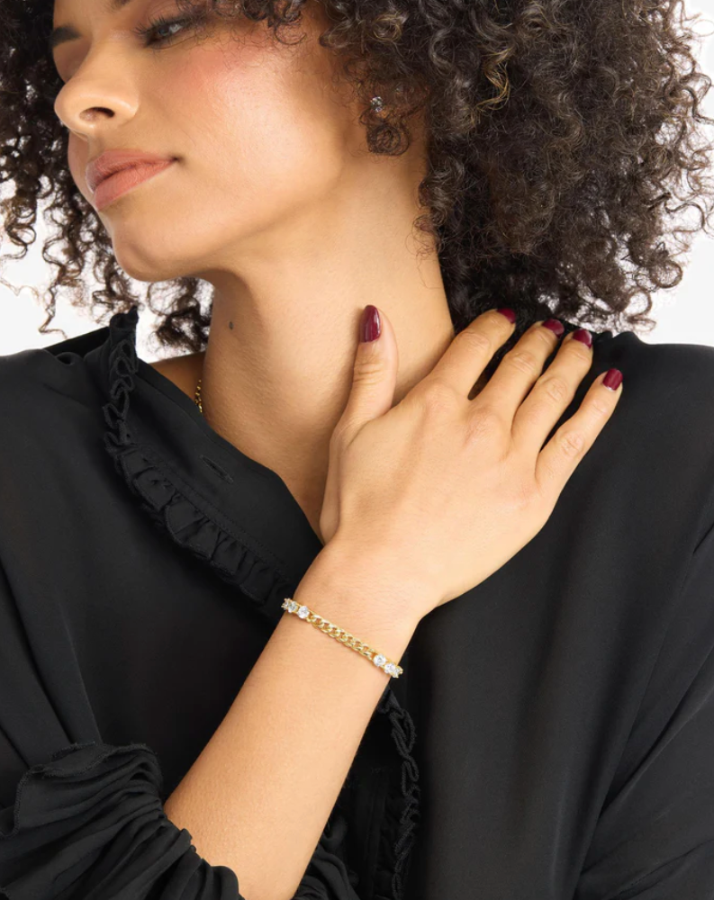 Baby Julian's Obsessed with Diamonds Bracelet GOLD-WHITE 6.5