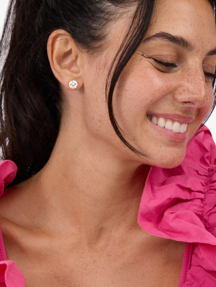 Not Your Basic 8mm Studs GOLD-WHITE O/S