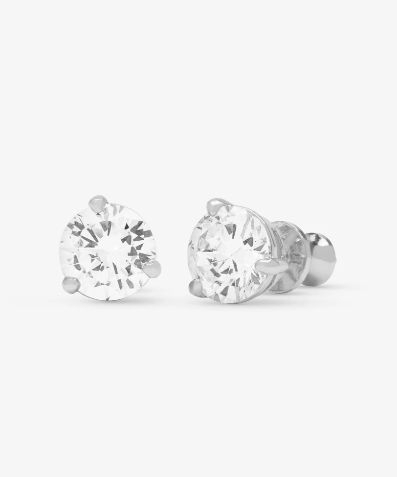 Not Your Basic 8mm Studs SILVER-WHITE O/S