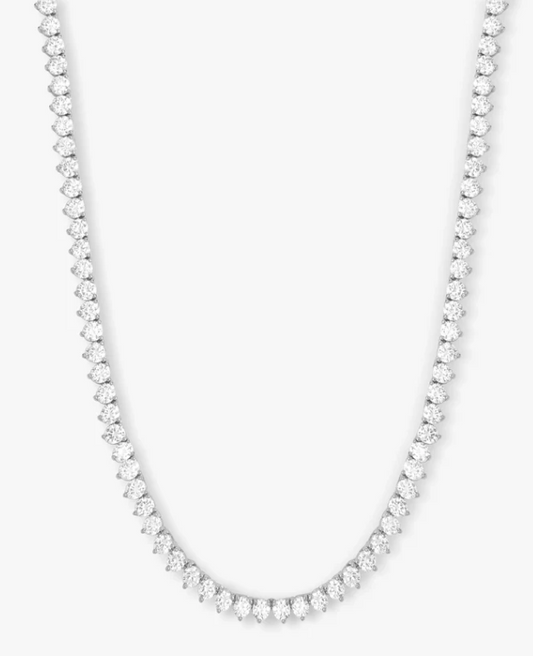 Mama Not Your Basic Tennis Necklace 16' SILVER-WHITE O/S