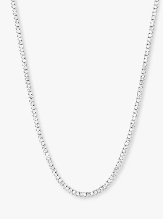Baby Not Your Basic Tennis Necklace 16' SILVER-WHITE O/S