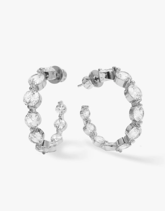 She's an Icon Hoops .75' SILVER-WHITE O/S