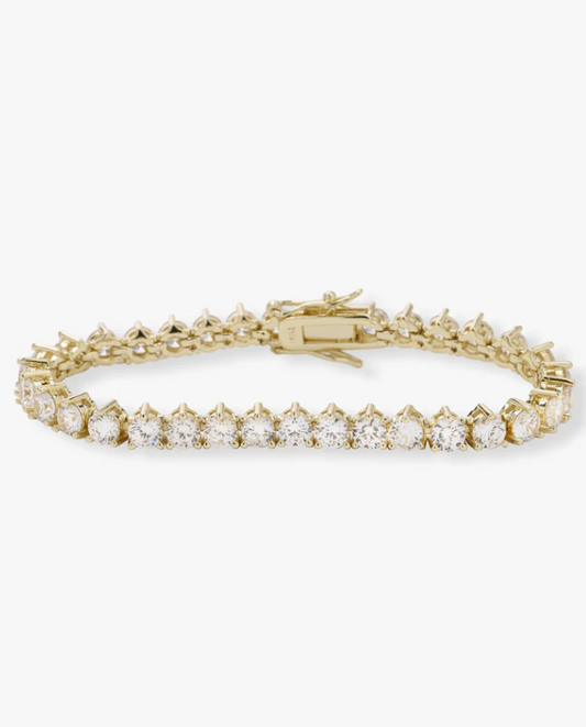 Mama Not Your Basic Tennis Bracelet GOLD-WHITE 6