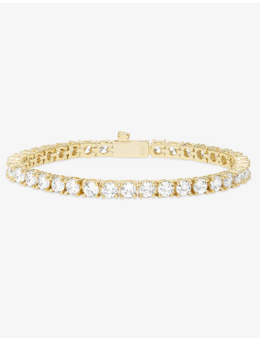 Grand Heiress Tennis Bracelet GOLD-WHITE 7.5