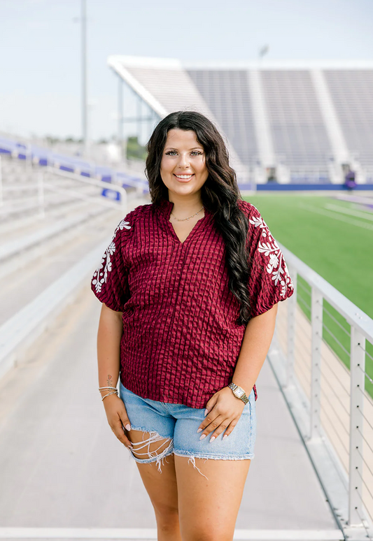 The Havanah Top Small Maroon