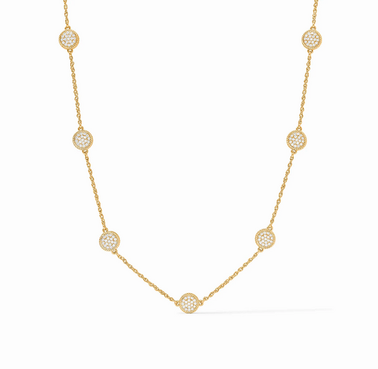 Windsor Delicate Station Necklace-Pave Cubic Zirconia- OS