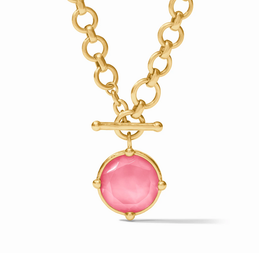 Honeybee Demi Necklace-Iridescent Peony Pink-OS
