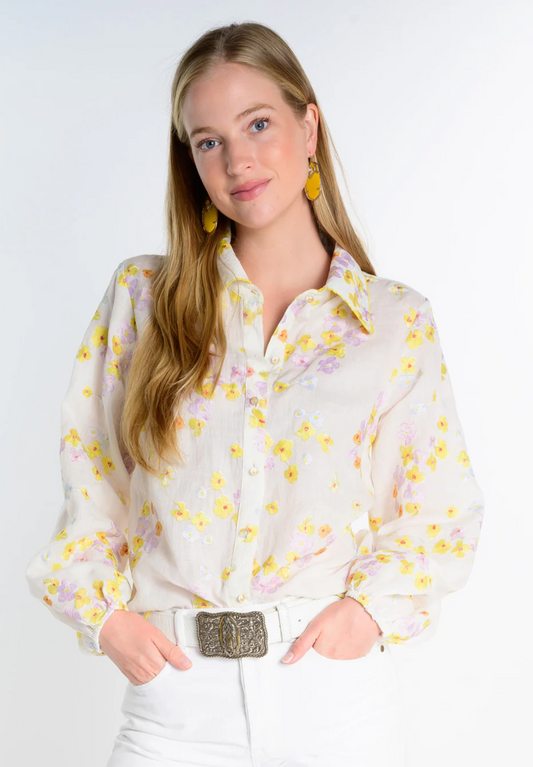 EMBROIDERED FLORA SHIRT