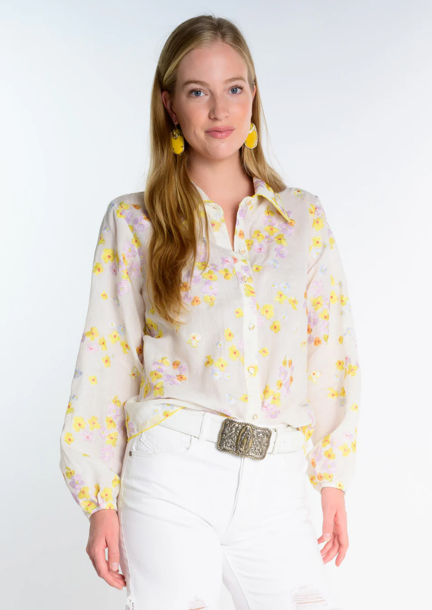 EMBROIDERED FLORA SHIRT