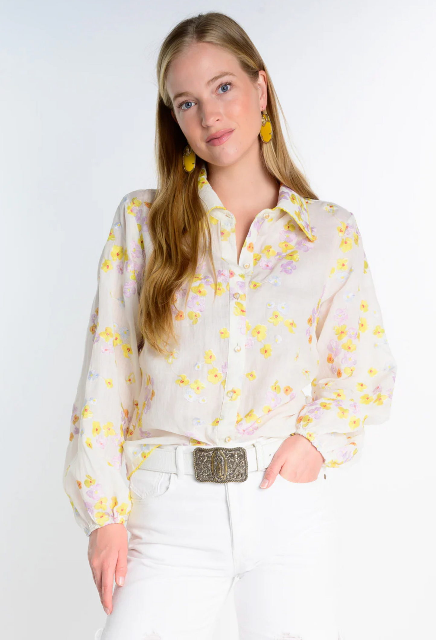 EMBROIDERED FLORA SHIRT