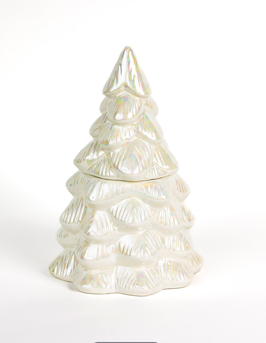 #070  Ceramic Christmas Tree Candle