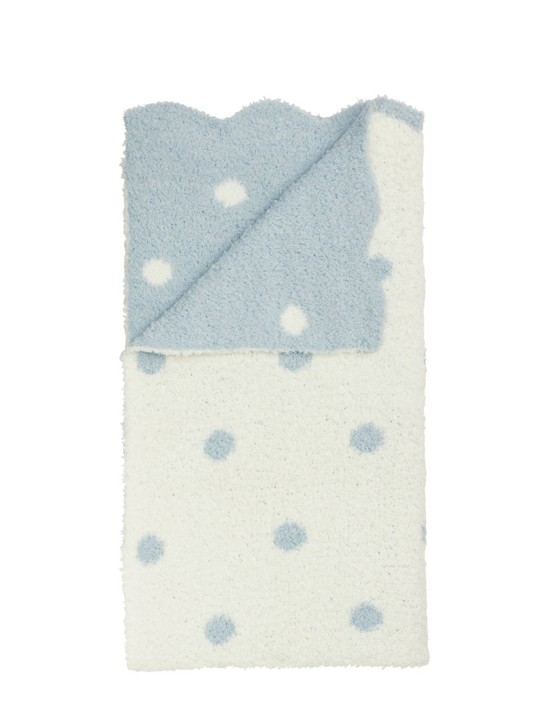 Blue Dot Chenille Blanket