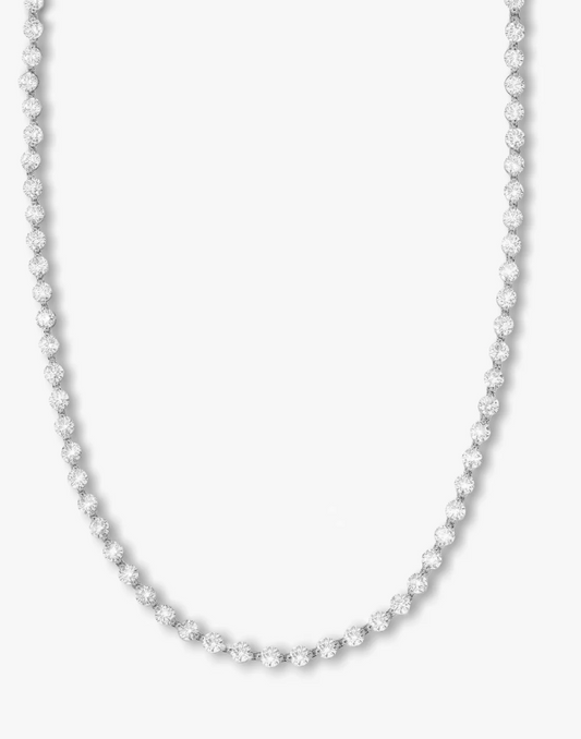 She's an Icon Tennis Necklace 16' SILVER-WHITE O/S