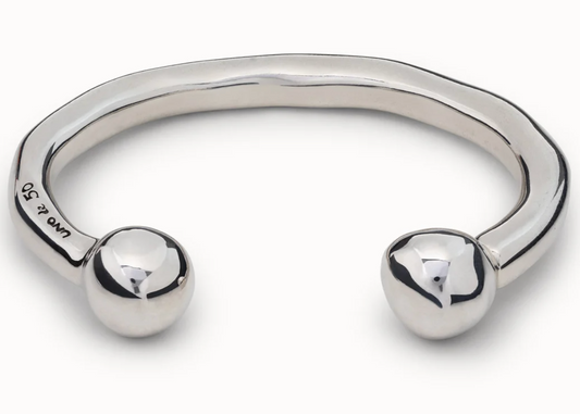 Sterling silver plated ball  bracelet with heart detail M
