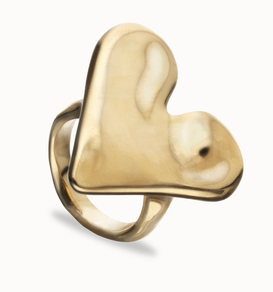 18k gold plated heart shaped ring 12