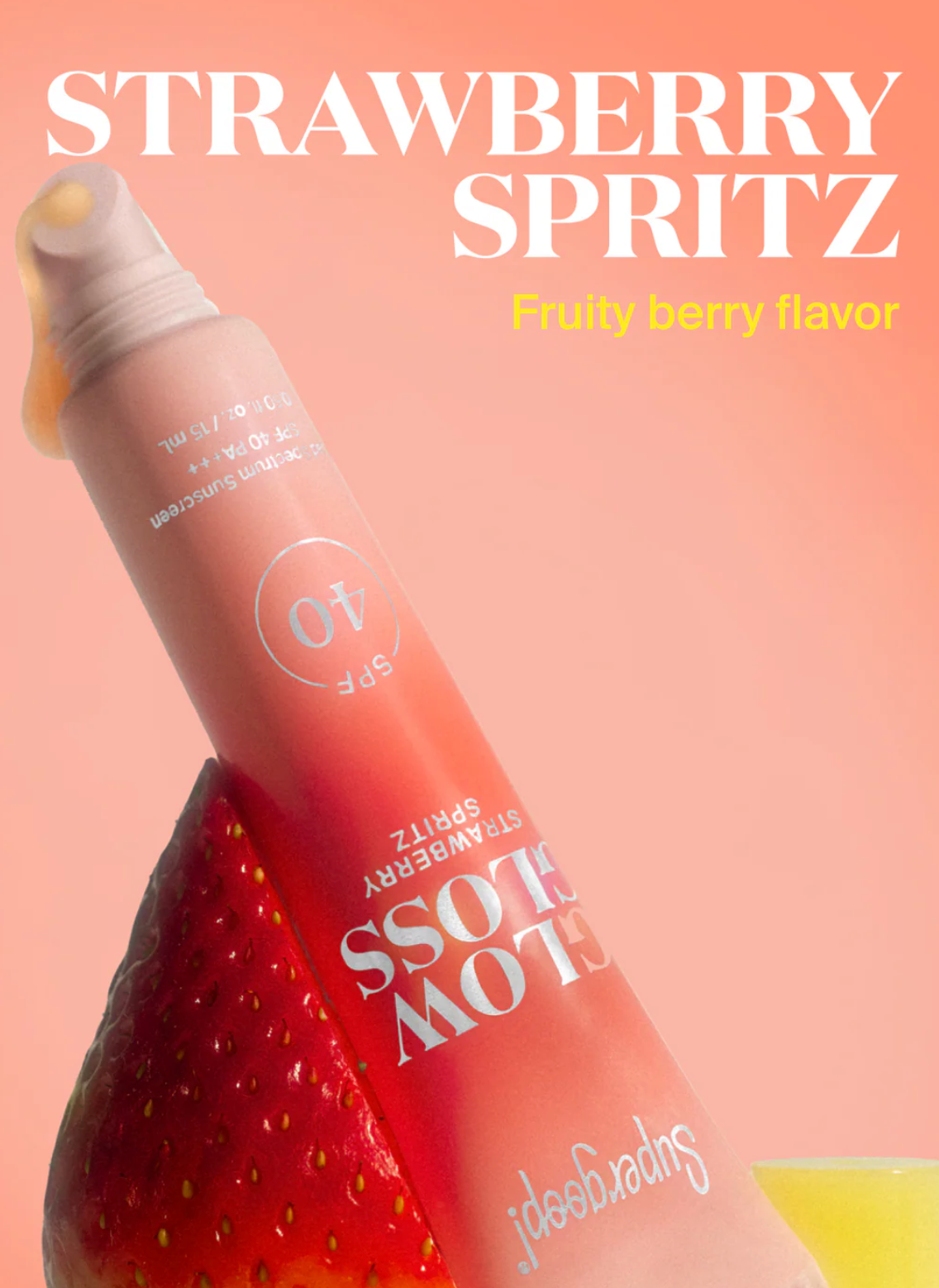 Glow Gloss Lip Balm SPF 40 Strawberry Spritz