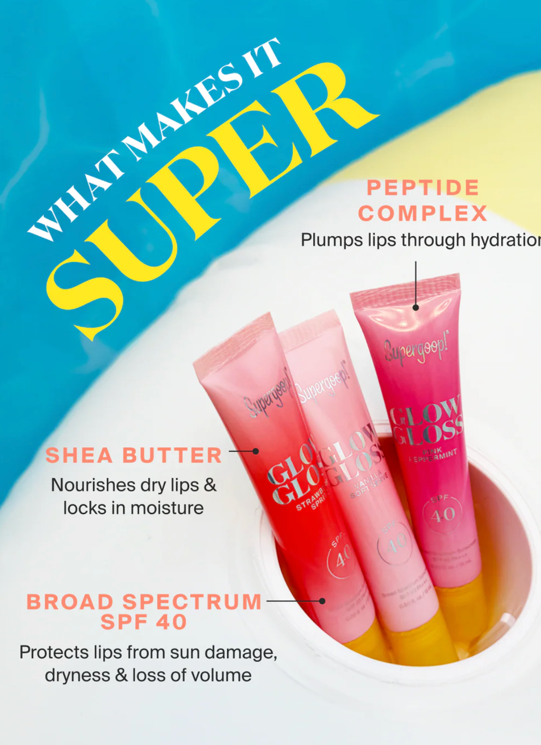 Glow Gloss Lip Balm SPF 40 Pink Peppermint