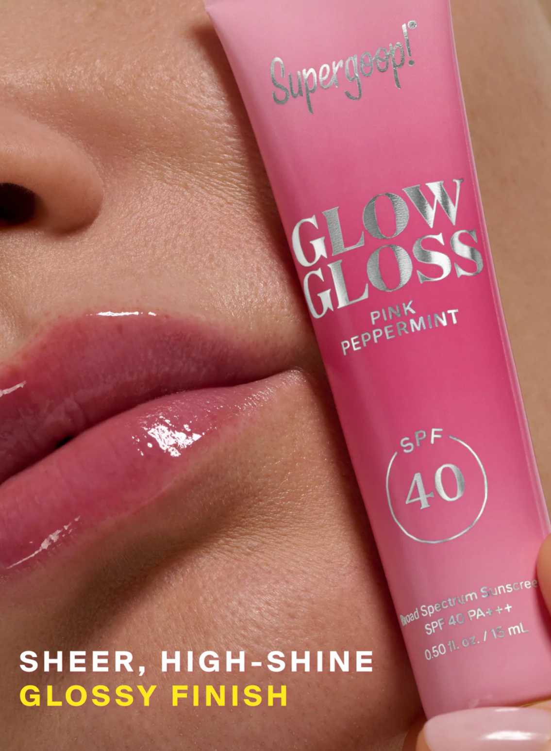 Glow Gloss Lip Balm SPF 40 Pink Peppermint