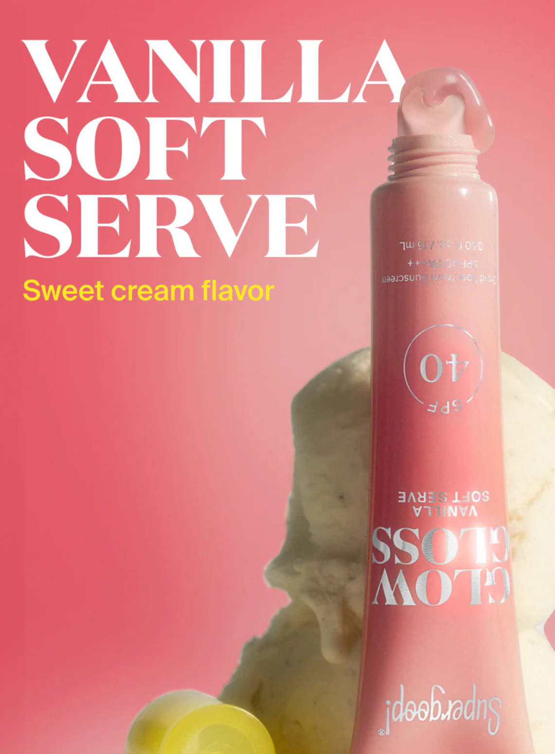 Glow Gloss Lip Balm SPF 40 Vanilla Soft Serve