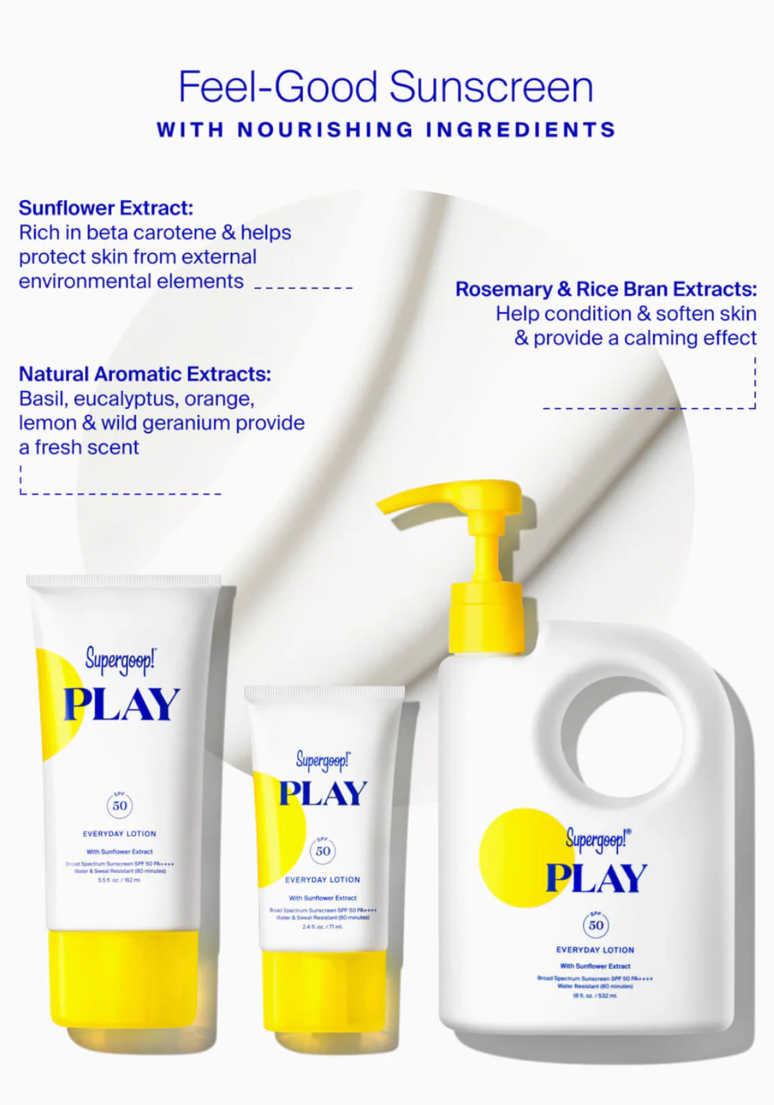PLAY Everyday Lotion SPF 50 with Sunflower Extract, 5.5oz