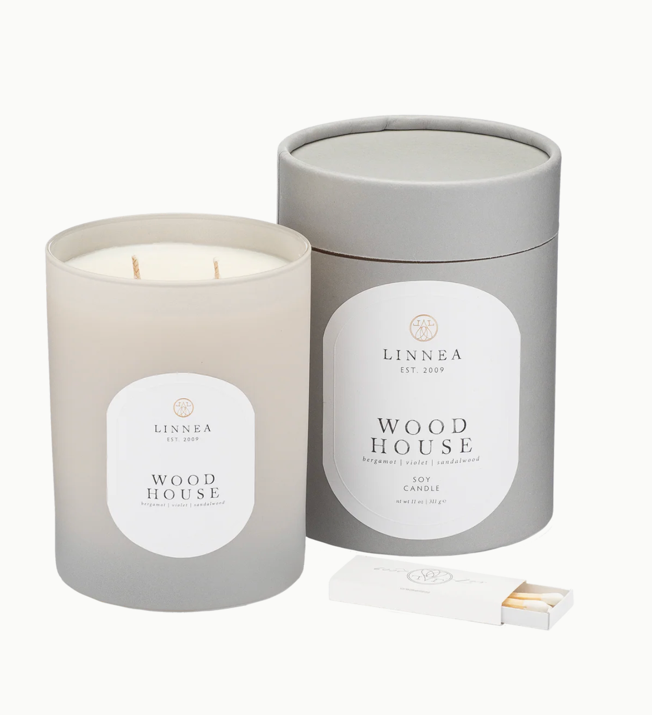 Wood House Large Candle