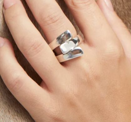 metal alloy ring plated in sterling silver 18
