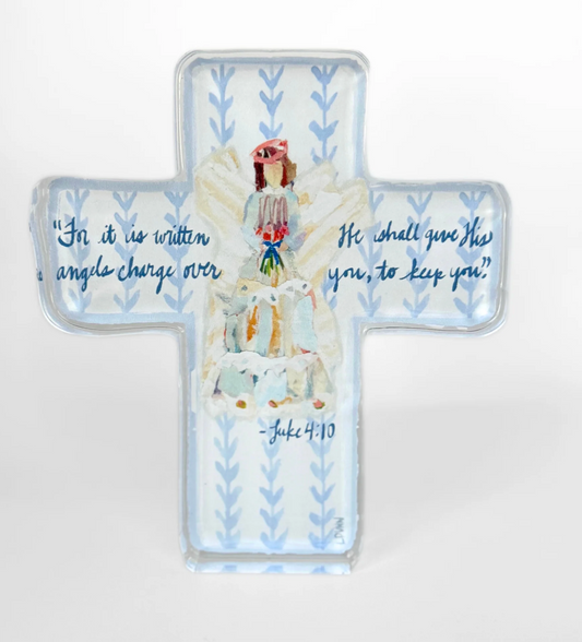 Angels to Watch Over Us Acrylic Cross
