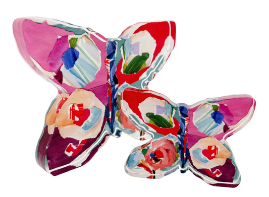 Red Butterfly Acrylic Block