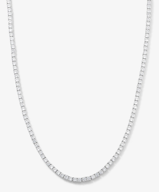 Heiress Tennis Necklace Silver