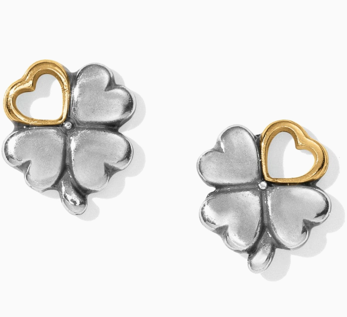 Clover Heart Mini Post Earring