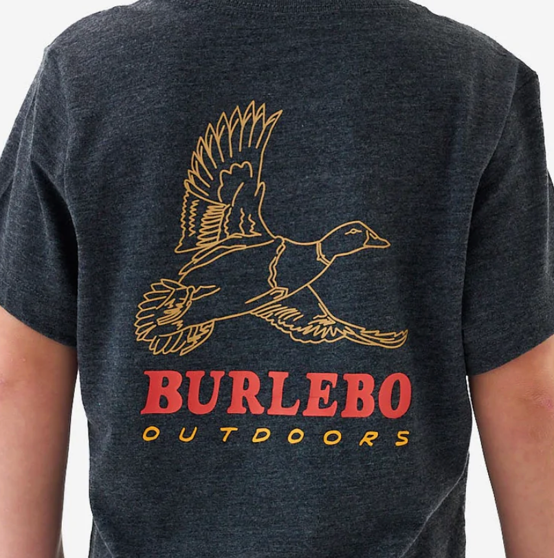 Youth - S/S Tee - Duck Wild - Heather Black