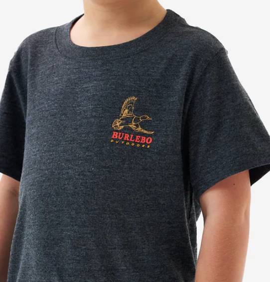 Youth - S/S Tee - Duck Wild - Heather Black