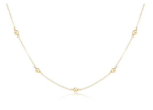 15" Choker Simplicity Chain Gold - Classic Beaded
