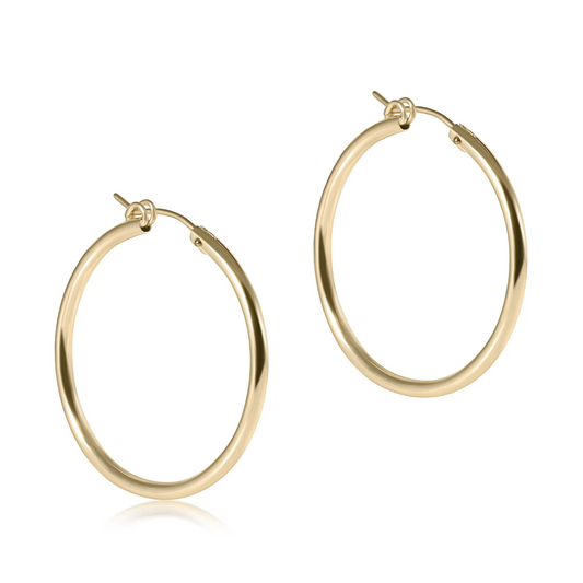 Round Gold 1.25" Hoop - Smooth