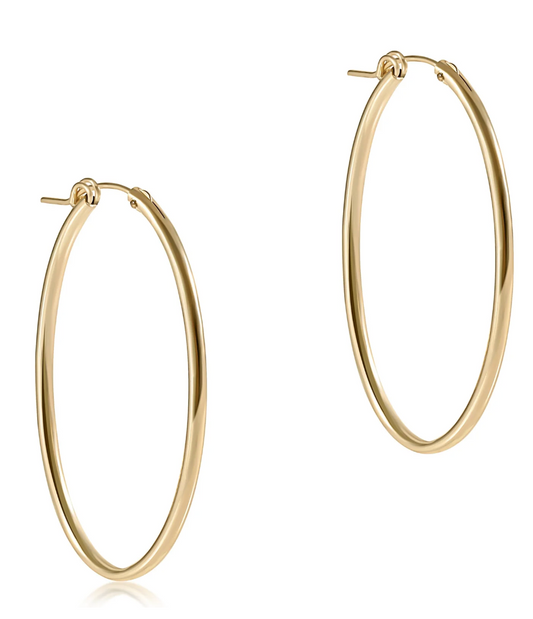 Oval Gold 2" Hoop - Smooth