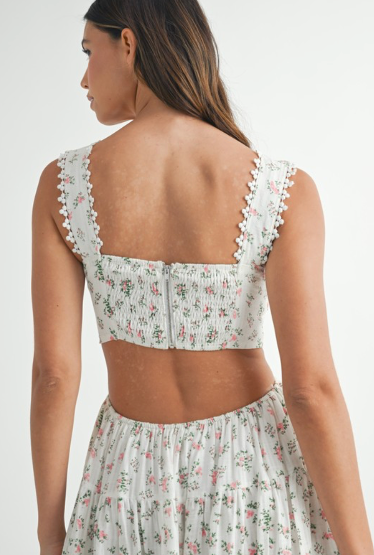 TIERED CUT-OUT MINI DRESS