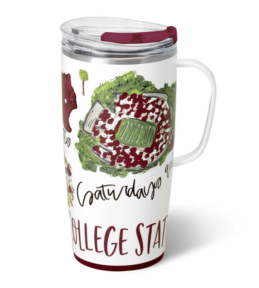 Saturdays in College Station Travel Mug 22oz