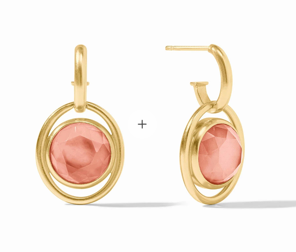 Laguna Hoop & Charm Earring-Iridescent Melon-OS