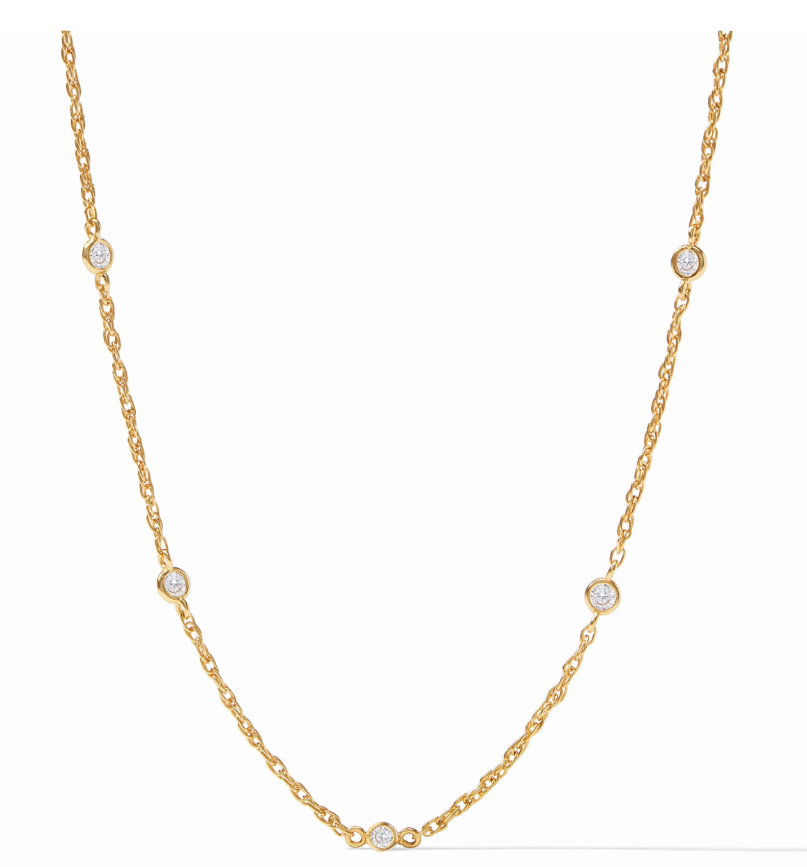Celeste Delicate Station Necklace-Cubic Zirconia-OSA