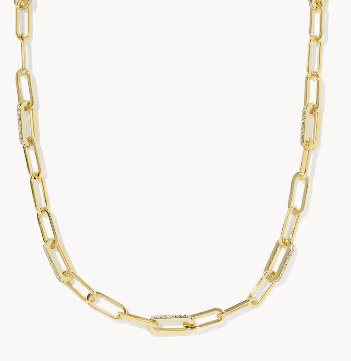 BELLA CHAIN NECKLACE GOLD WHITE CZ